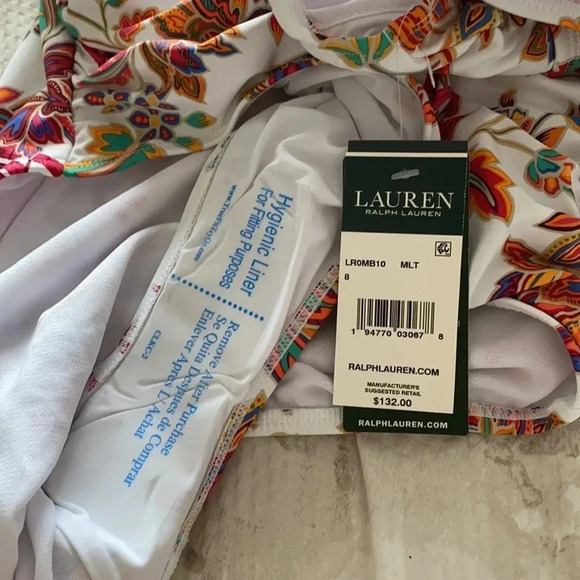 Jacobean Floral Over The Shoulder One-Piece Swim - Picture 11 of 12